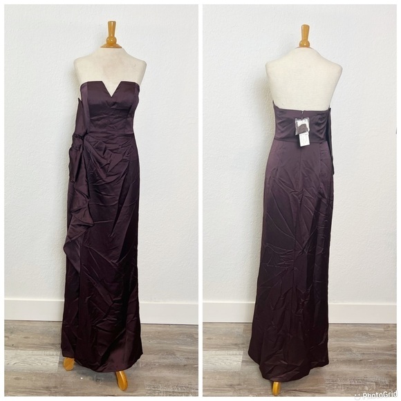 Aidan Mattox Strapless Sweetheart Flare Gown - Picture 2 of 10